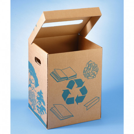 Poubelle et corbeille en carton pour recyclage de papier A4