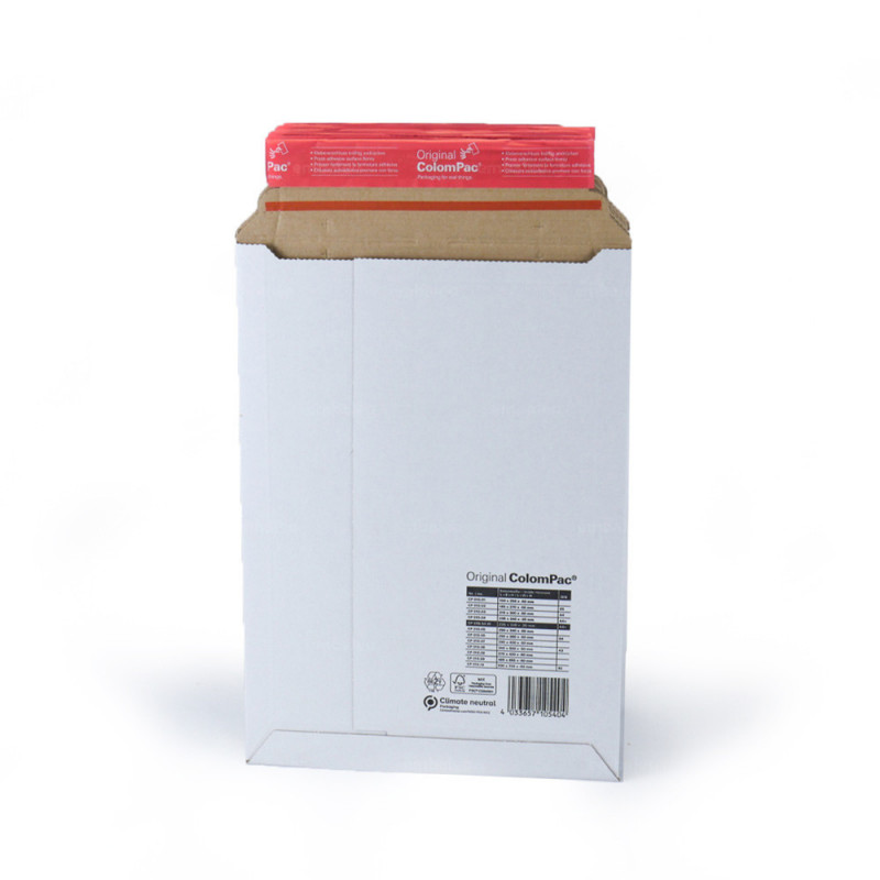 ColomPac - Enveloppe cartonnée blanc - B4 - 450g/m²