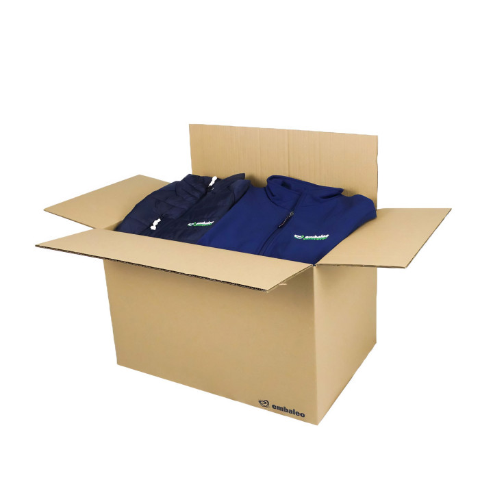 Caisse carton double cannelure 60 x 40 x 40 cm