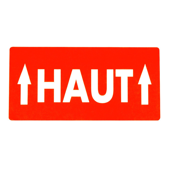 Etiquette "HAUT"