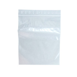 Sachet plastique zip transparent 160x230mm bande blanche 1000pcs