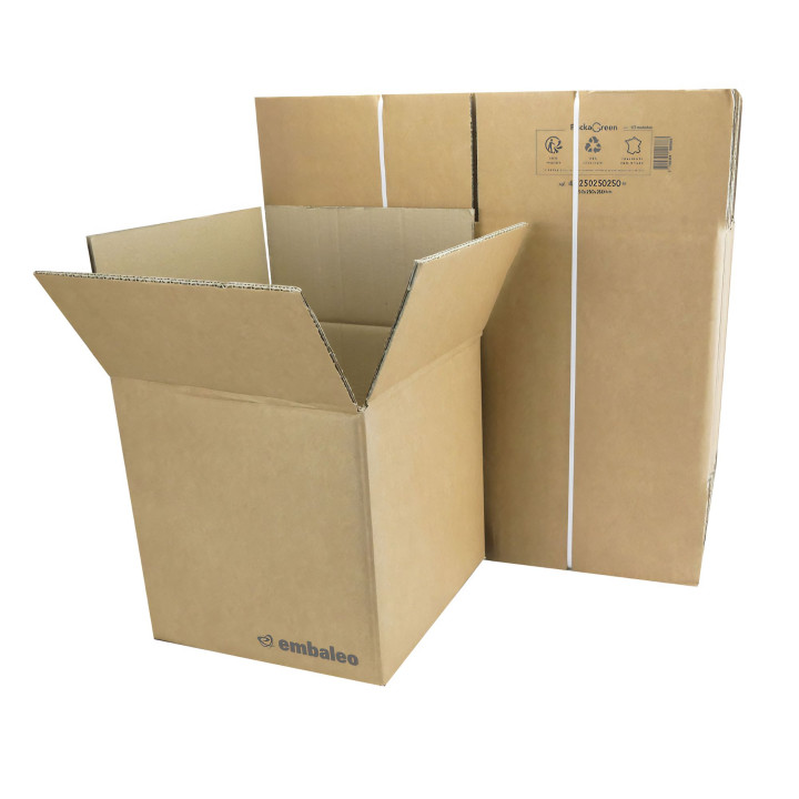 Carton double cannelure 25 x 25 x 25 cm