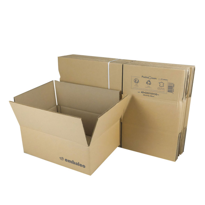 Carton double cannelure 43 x 31 x 15 cm