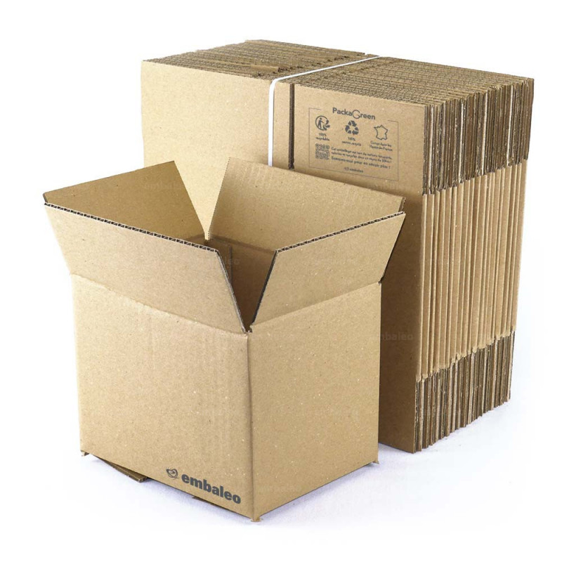 Carton d'emballage simple cannelure -25x18x14 cm -Toutembal