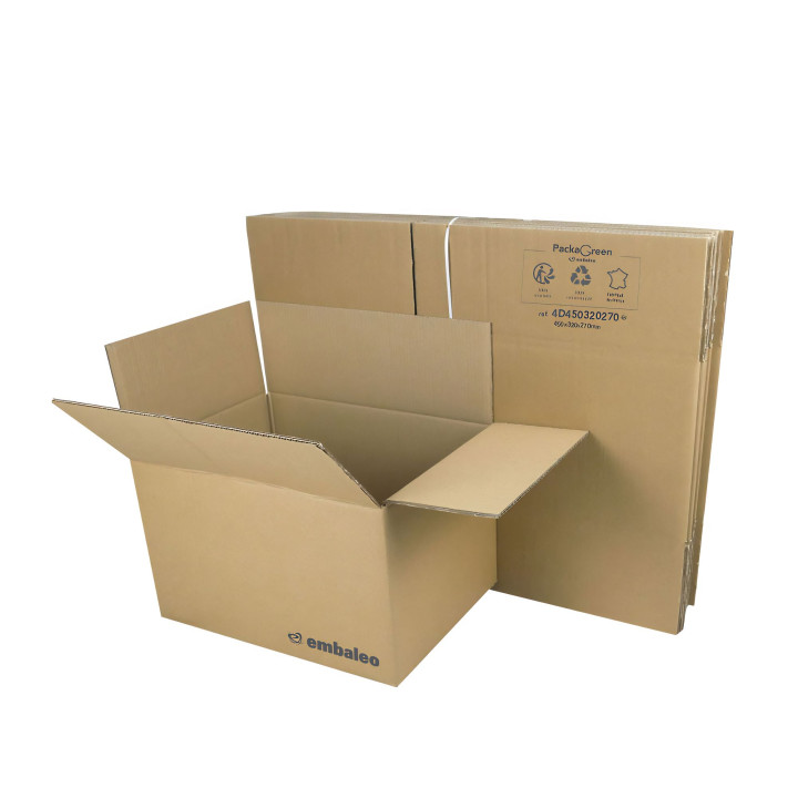 Carton double cannelure 45 x 32 x 27 cm