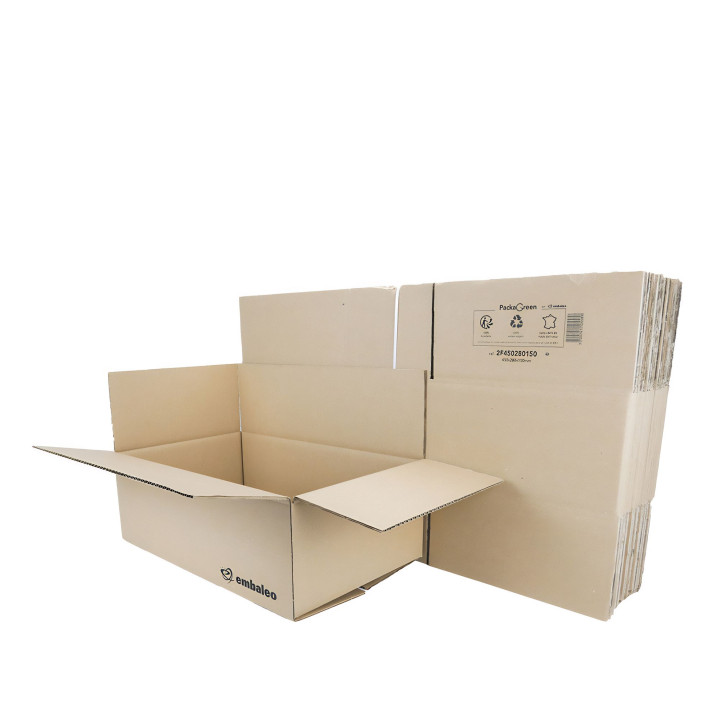 Boite en carton simple cannelure 45x28x15 cm