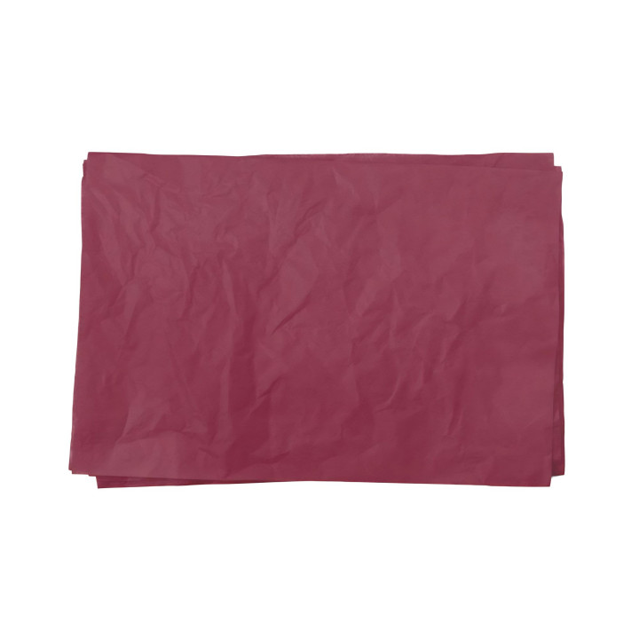 Feuilles de papier de soie bordeaux pour emballage 50x75cm