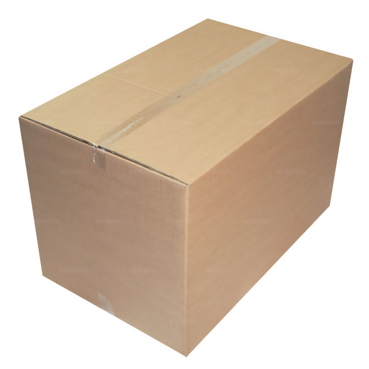 Caisse carton double cannelure 80 x 60 x 40 cm