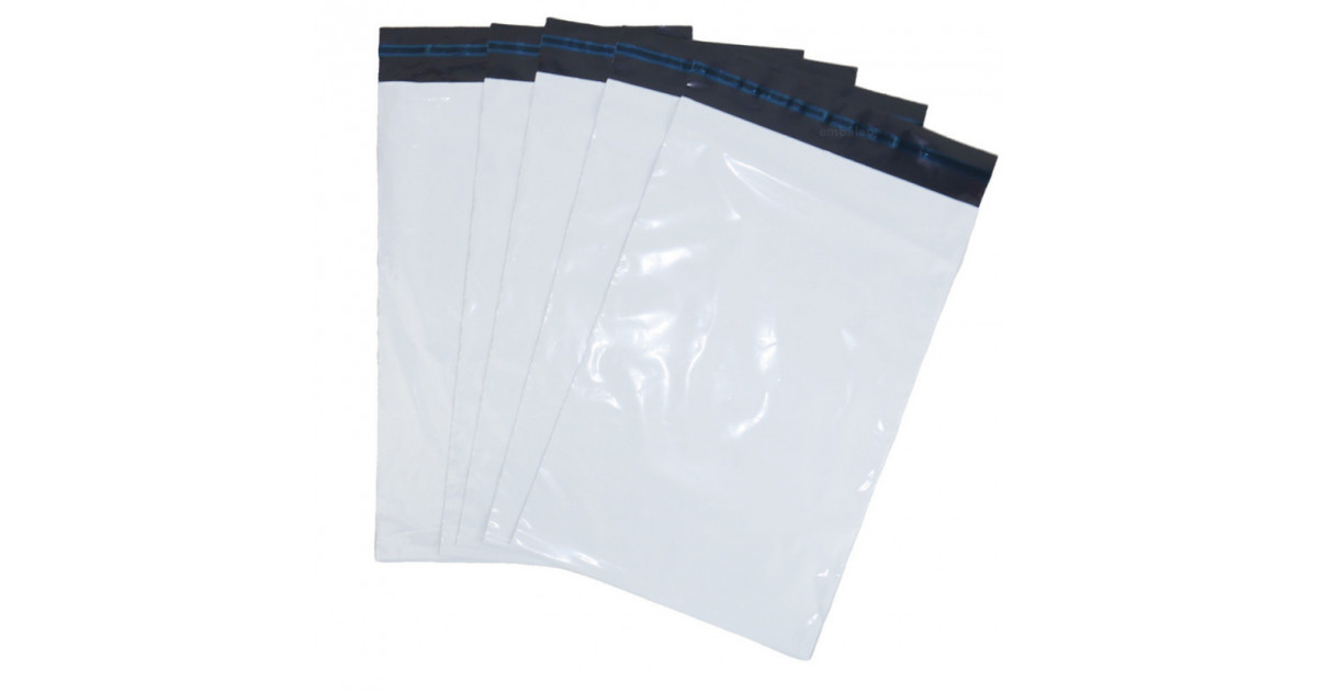 enveloppes sacs pochettes plastique envoi postal opaque blanches A6 A5 A4  A3 XXL