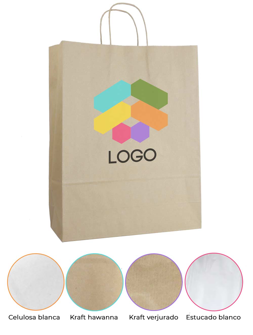 Bolsas de papel personalizadas, bolsas kraft